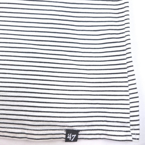 47 Brand Kansas City Chiefs Striped Ringer T Shirt Women's Large NFL - Picture 4 of 7